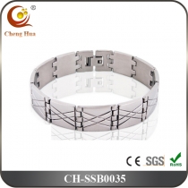 Stainless Steel & Titanium Bracelet SSB0035