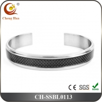 Stainless Steel & Titanium Bangle SSBL0113