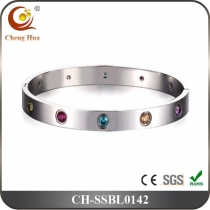 Stainless Steel & Titanium Bangle SSBL0142