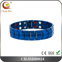 Double Line Mens Magnetic Bracelet SSDB0024