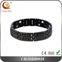 Double Line Mens Magnetic Bracelet SSDB0028