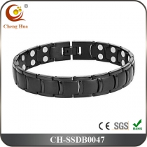 Double Line Mens Magnetic Bracelet SSDB0047