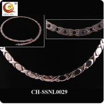 Stainless Steel & Titanium Magnetic Necklace SSNL0029