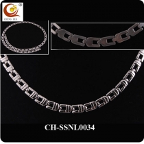 Stainless Steel & Titanium Magnetic Necklace SSNL0034