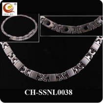 Stainless Steel & Titanium Magnetic Necklace SSNL0038