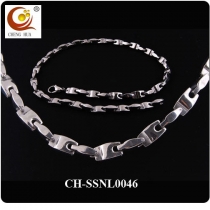Stainless Steel & Titanium Magnetic Necklace SSNL0046