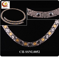 Stainless Steel & Titanium Magnetic Necklace SSNL0052